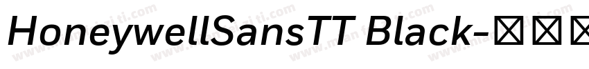 HoneywellSansTT Black字体转换